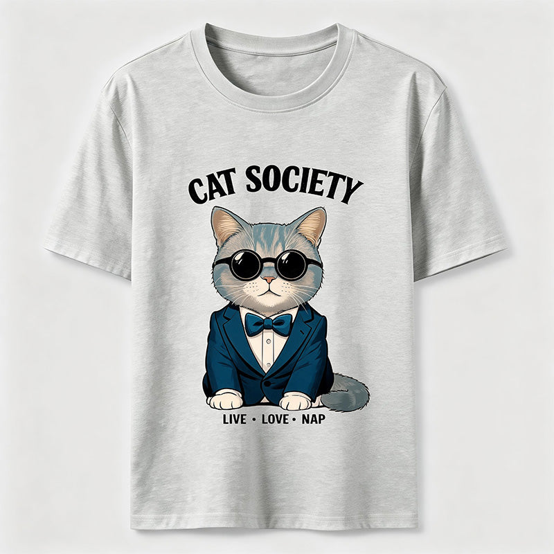 Cat Society Live Love Nap T-Shirt