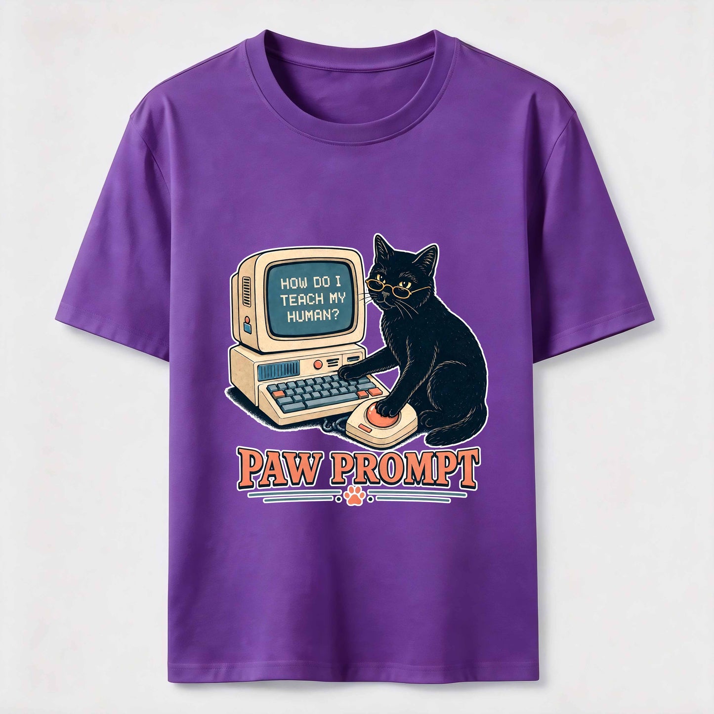 Paw Prompt Computer Cat Tee