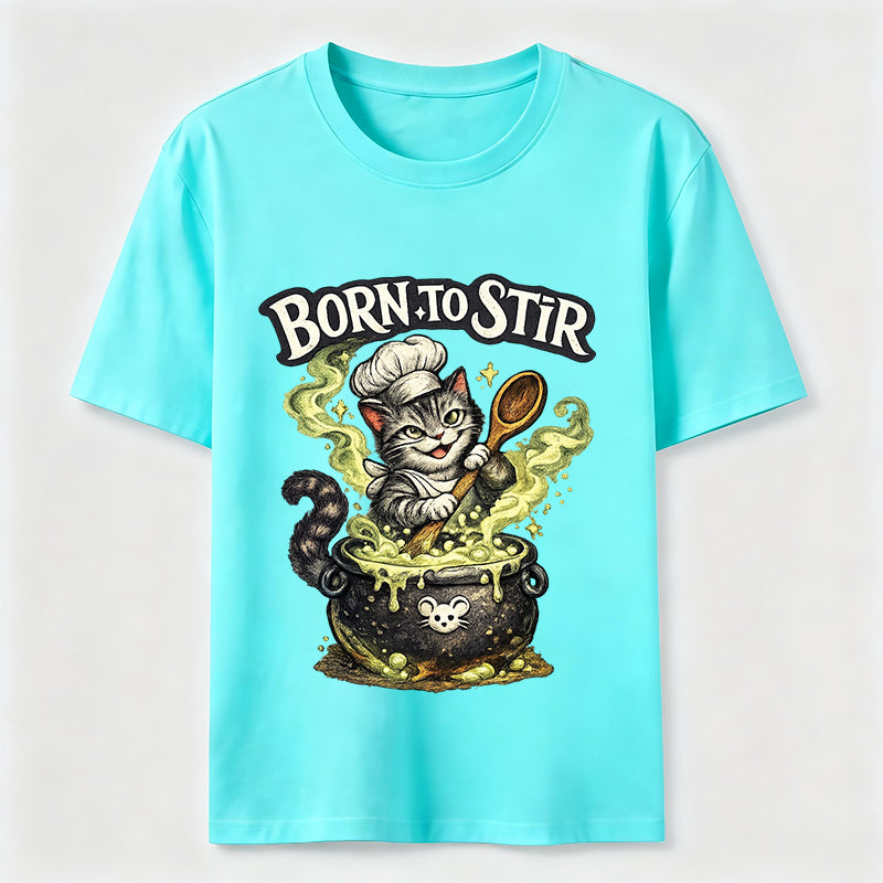 Mischievous Chef Cat Cauldron T-Shirt
