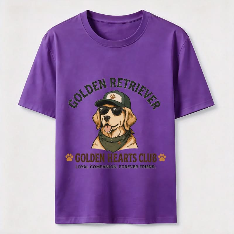 Golden Hearts Club Vintage Golden Retriever Graphic Tee