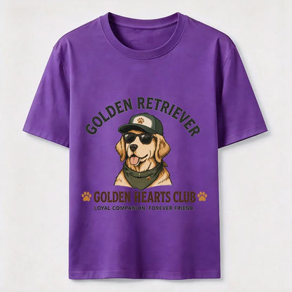 Golden Hearts Club Vintage Golden Retriever Graphic Tee
