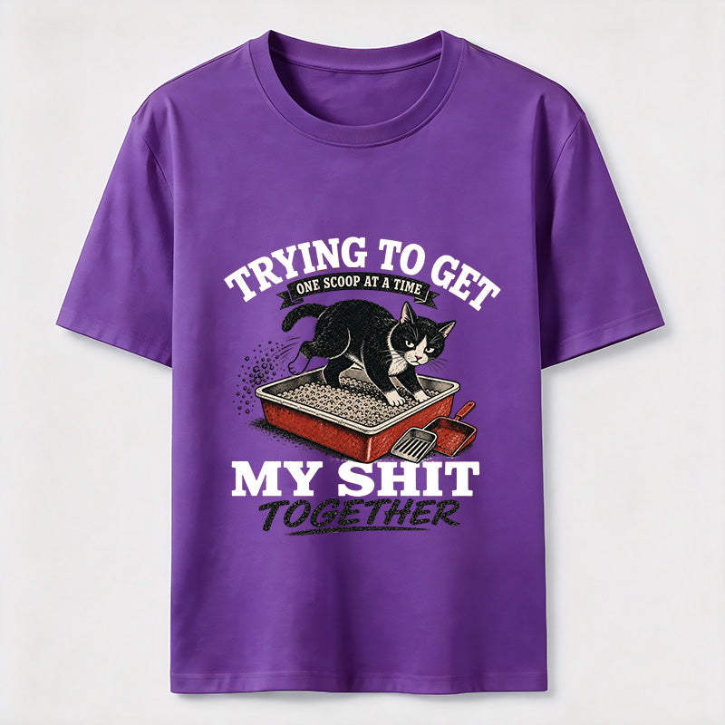 Trying To Get My Shit Together Cat Tee