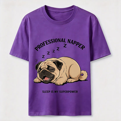 Professional Napper Funny Pug T-Shirt