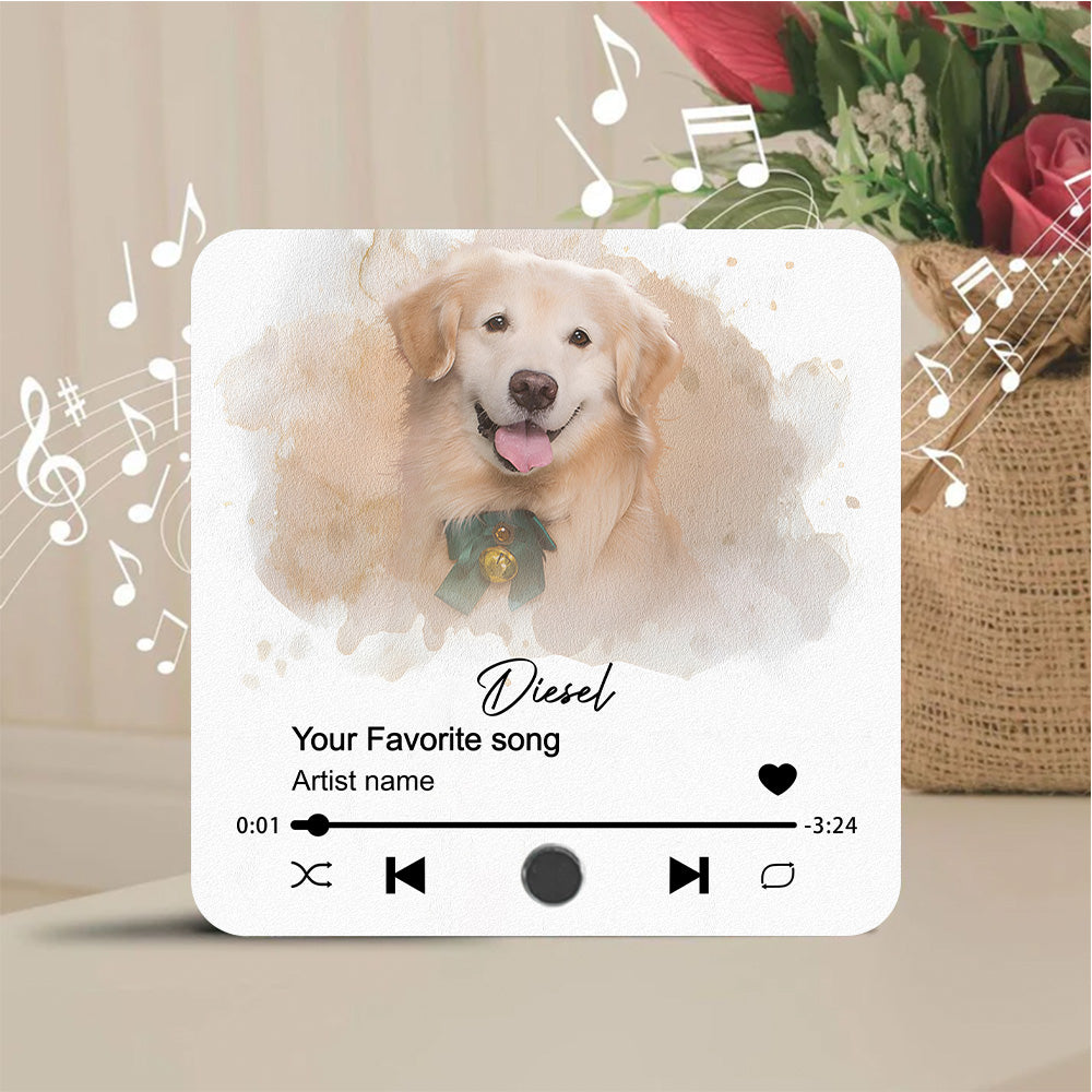 Pet From Photo - Personalized Customized Acrylic Music Magnet