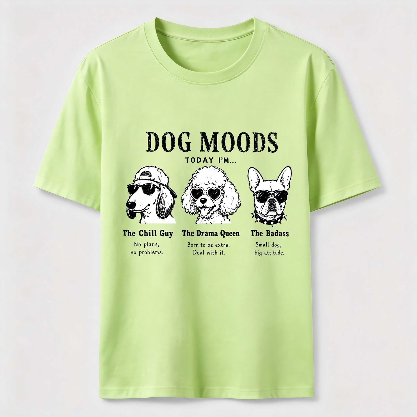 Dog Moods Funny Graphic Tee