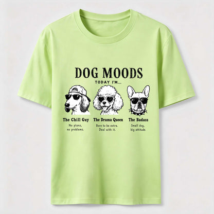 Dog Moods Funny Graphic Tee