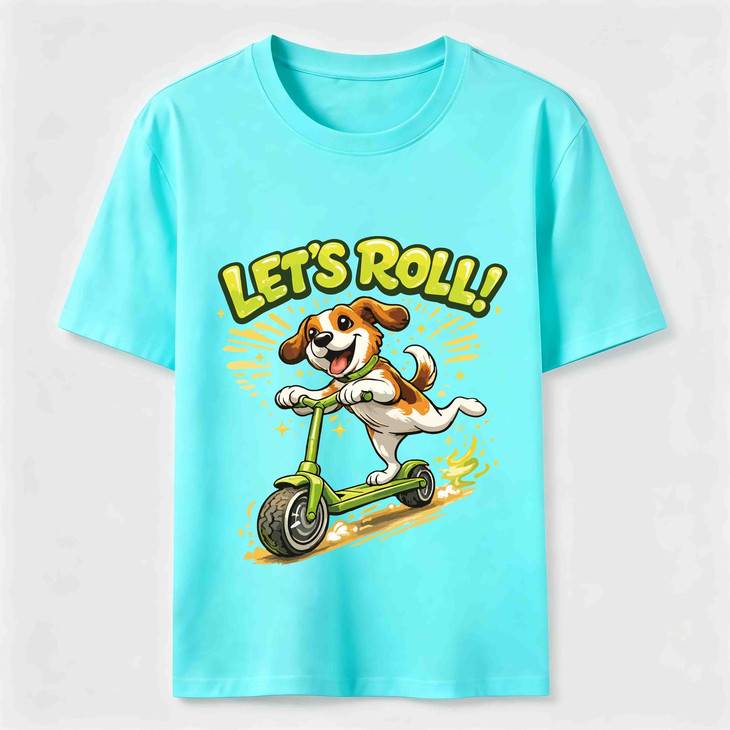 Let's Roll Scooter Dog T-Shirt