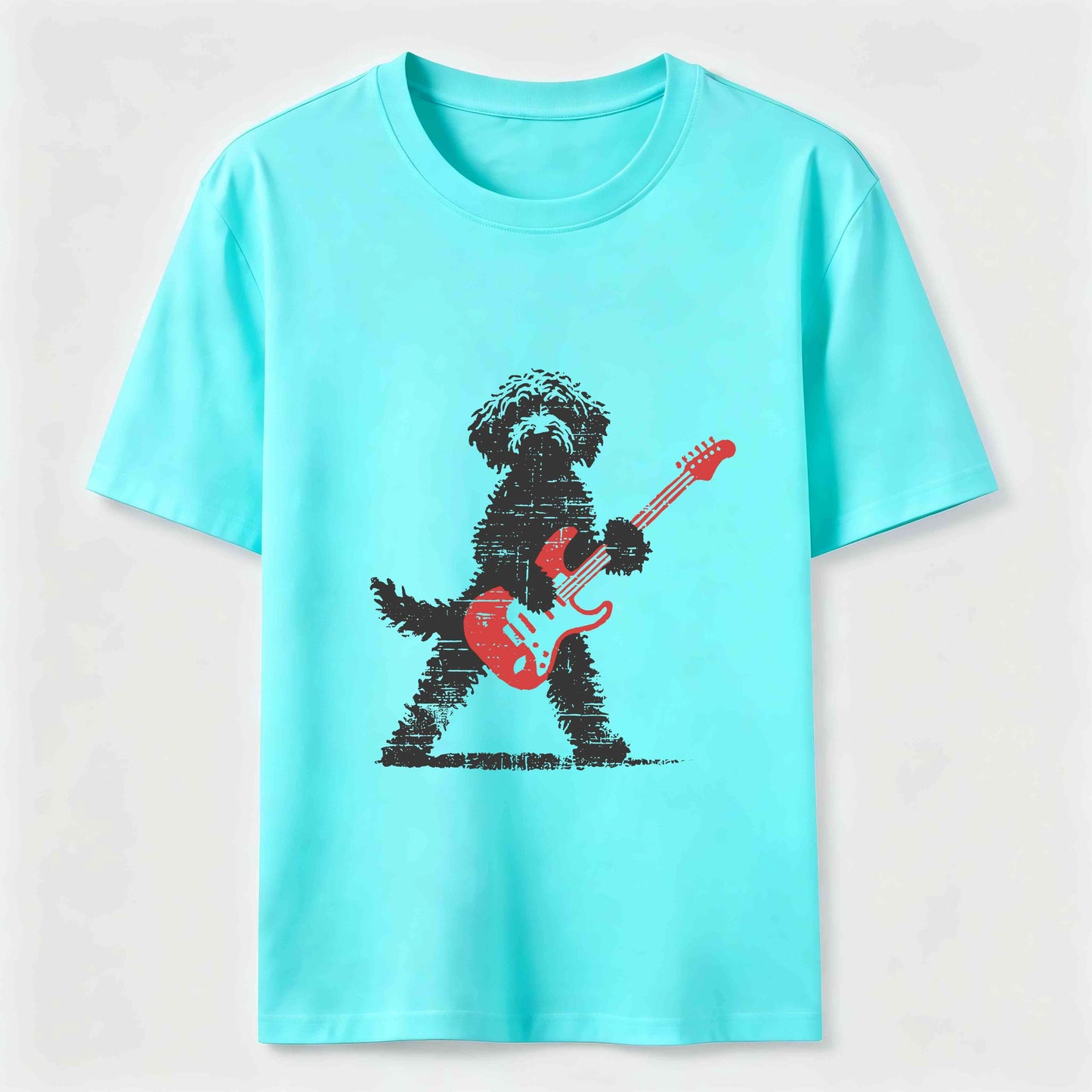 Funny Guitar Playing Puppy Graphic Tee