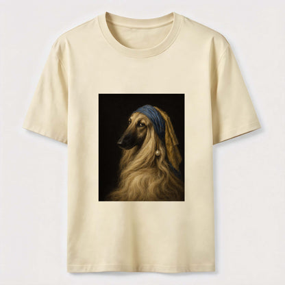 Pearl Earring Afghan Hound Tee