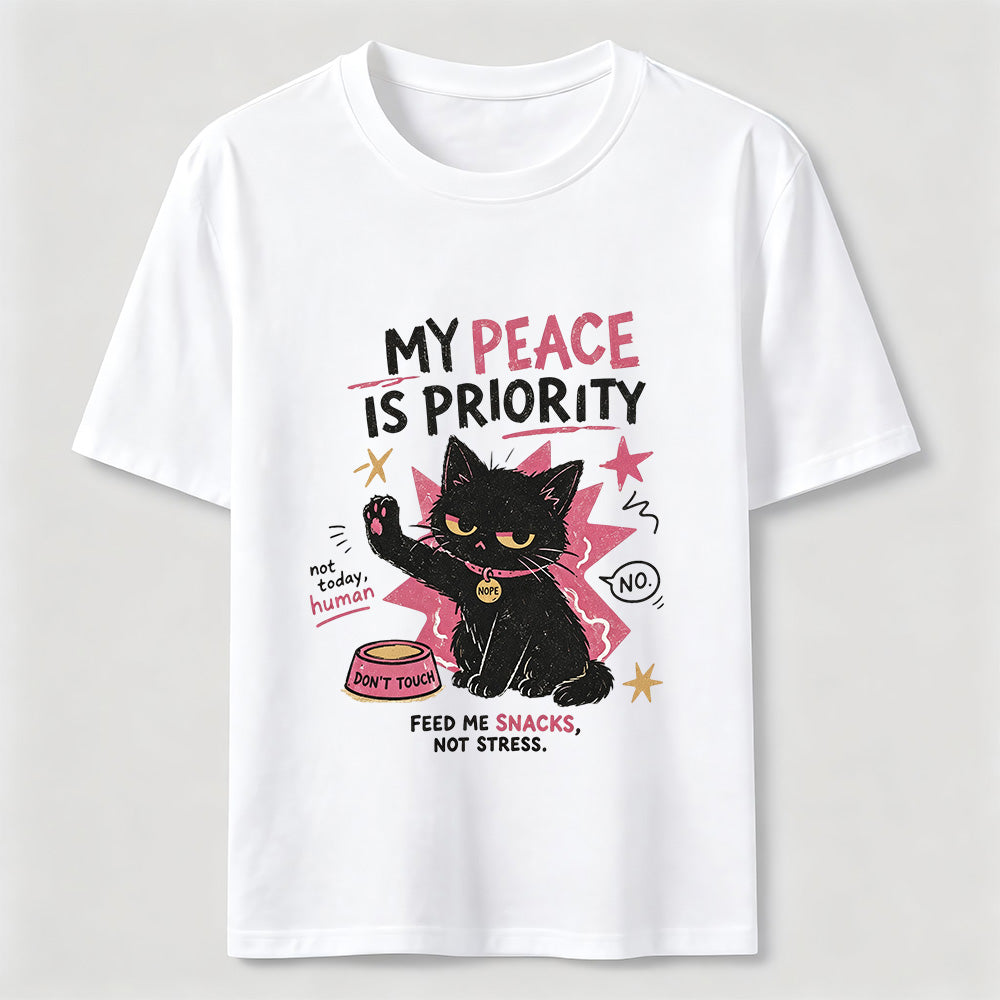 Peace First Black Cat T-Shirt