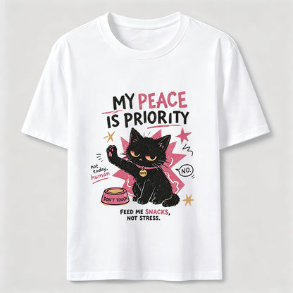 Peace First Black Cat T-Shirt