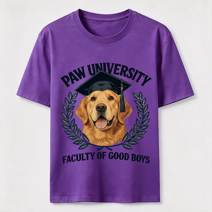 Paw University Golden Retriever T-Shirt