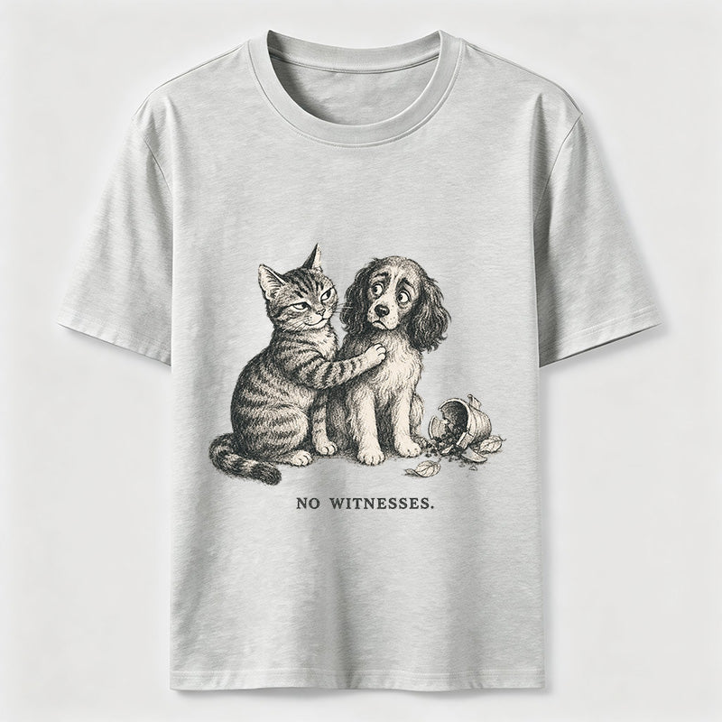 No Witnesses Cat And Dog Tee