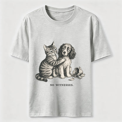 No Witnesses Cat And Dog Tee