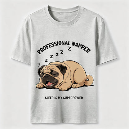 Professional Napper Funny Pug T-Shirt