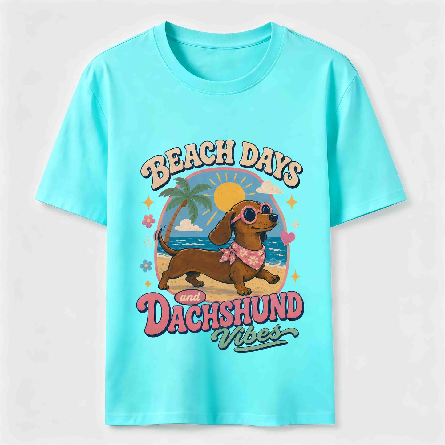 Beach Days Dachshund Vibes Tee