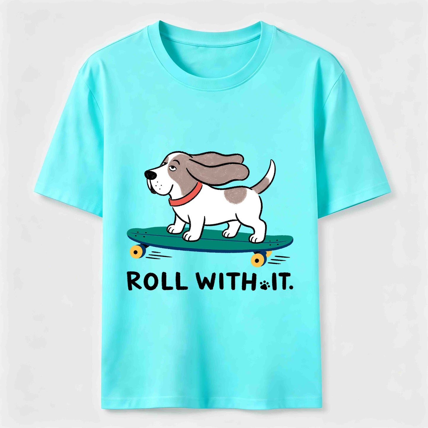 Roll With It Skate Dog Tee