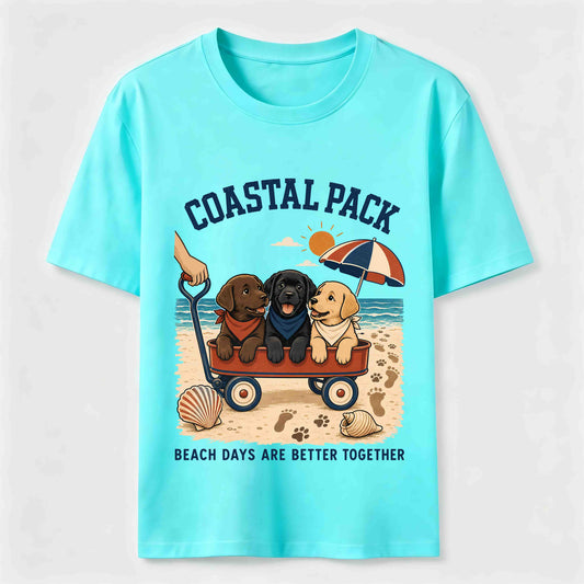 Coastal Pack Labrador Beach Day T-Shirt