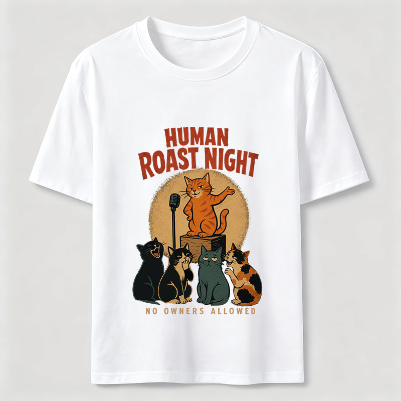 No Owners Allowed Cat Comedy Club Graphic Shirt