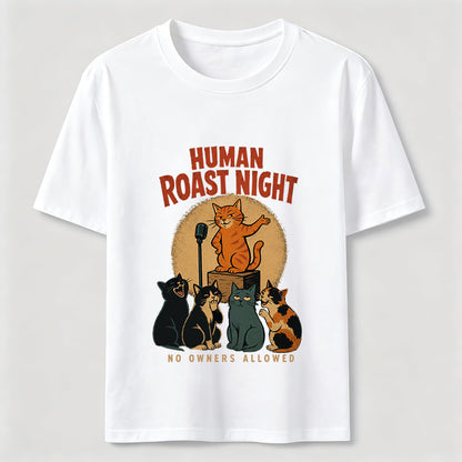 No Owners Allowed Cat Comedy Club Graphic Shirt