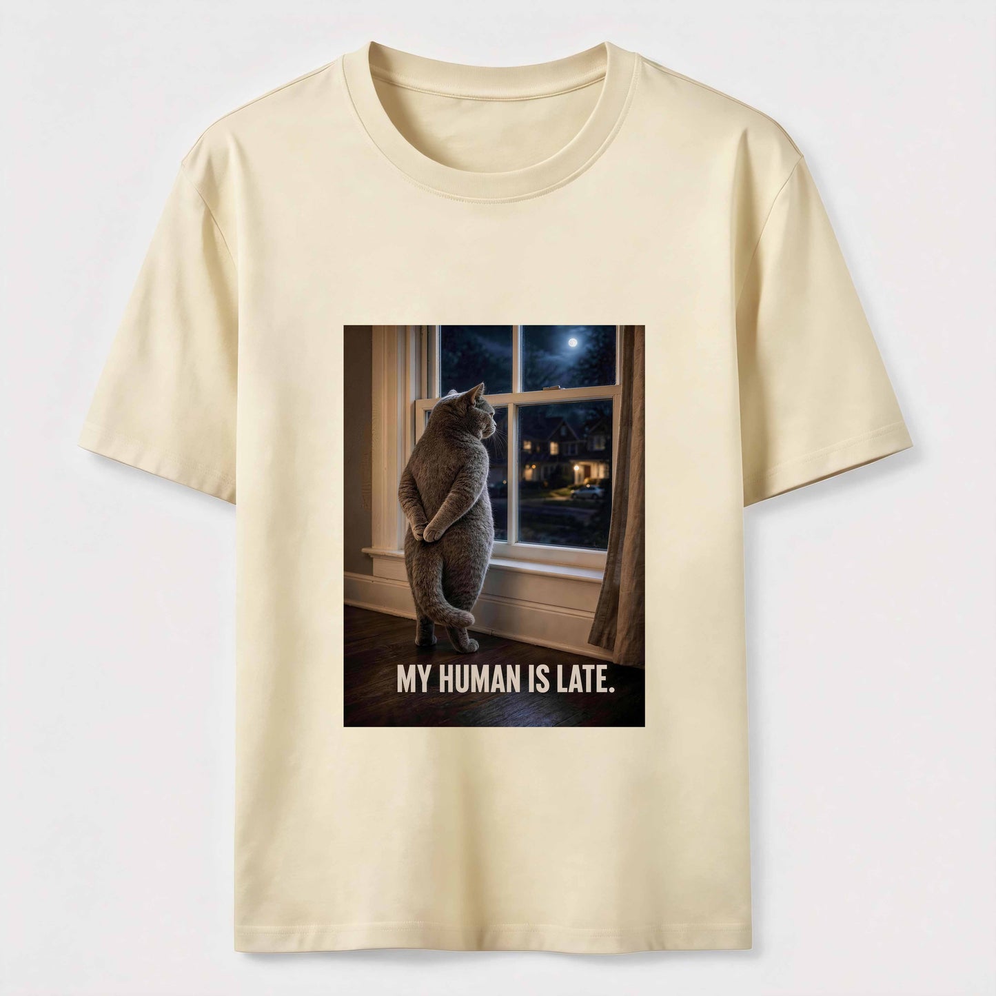 My Human Is Late Cat Tee