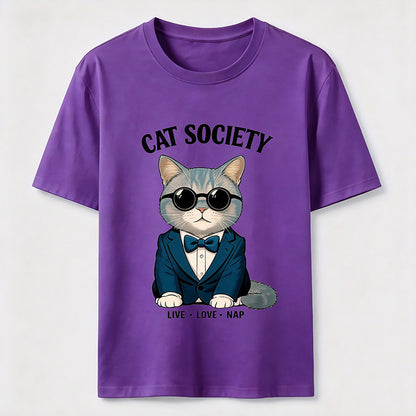 Cat Society Live Love Nap T-Shirt