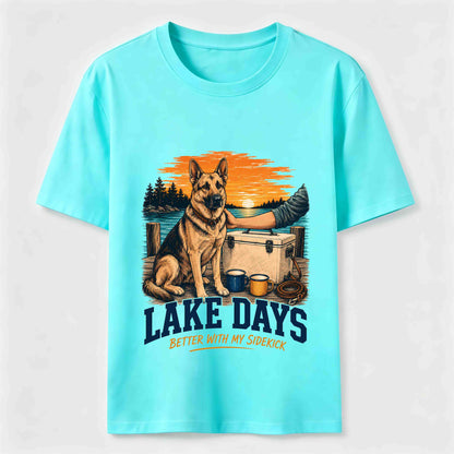 Lake Days German Shepherd Sidekick T-Shirt
