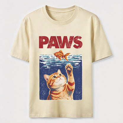 Cat And Fish Paw Reach Tee