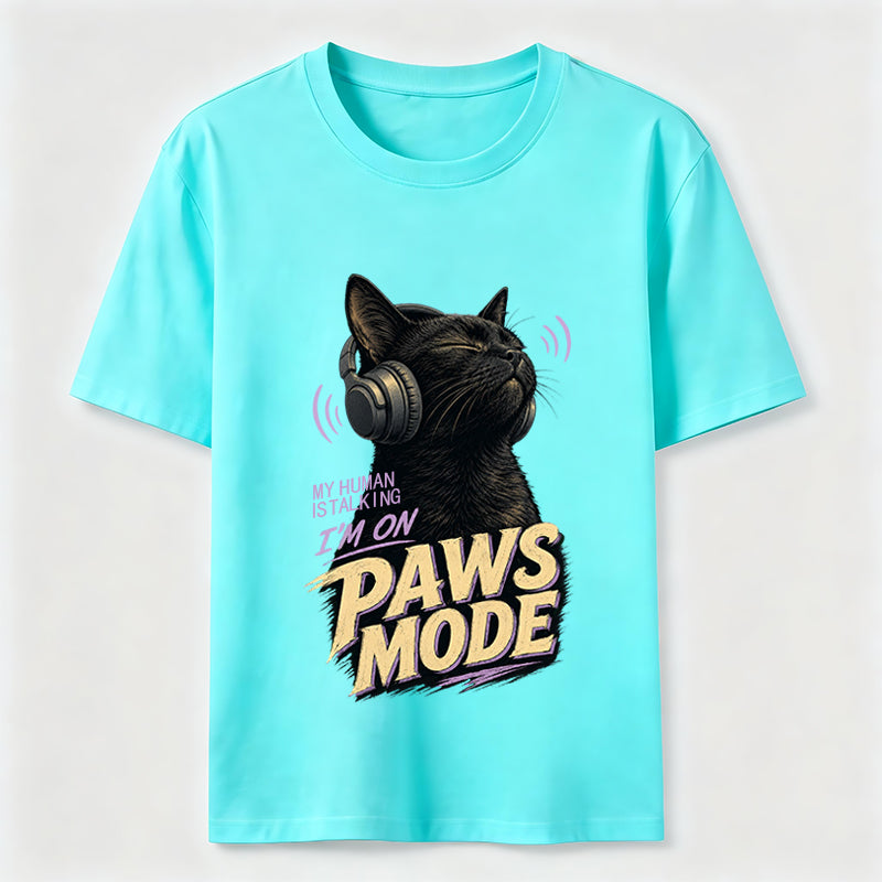 Paws Mode Headphone Cat T-Shirt