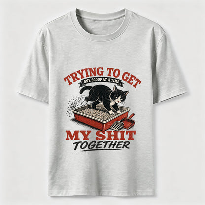 Trying To Get My Shit Together Cat Tee