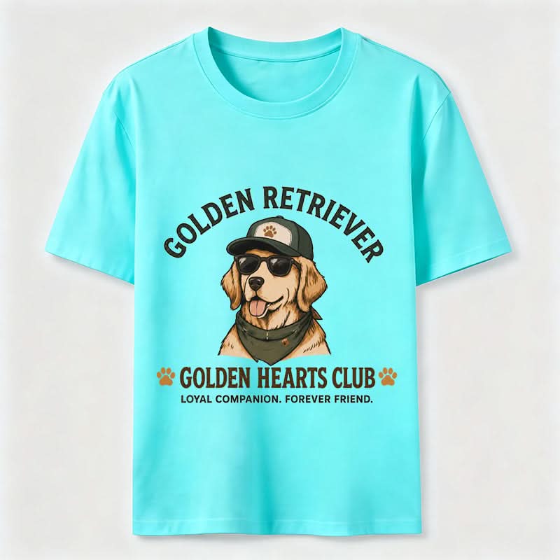 Golden Hearts Club Vintage Golden Retriever Graphic Tee