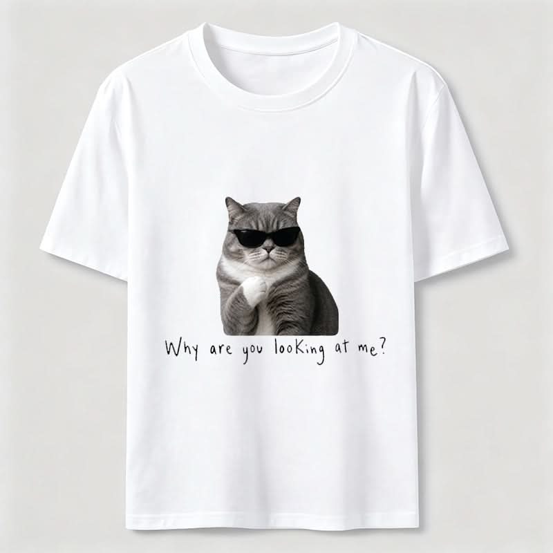 Why Are You Looking at Me Funny Cat T-Shirt