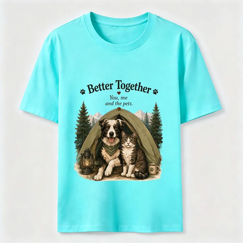 Better Together Dog & Cat Camping Graphic Tee