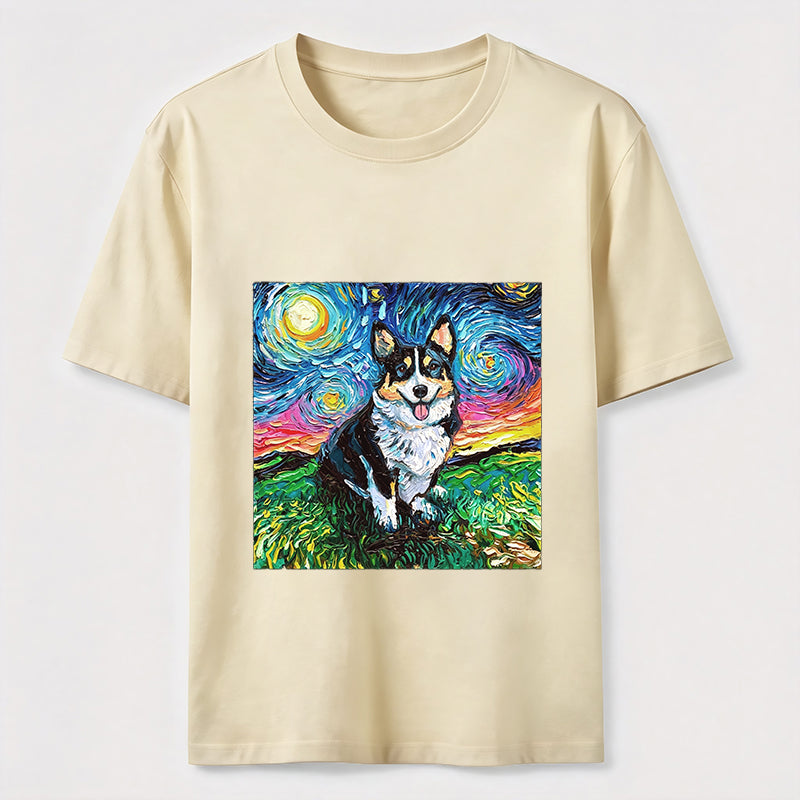 Van Gogh Inspired Corgi Starry Night