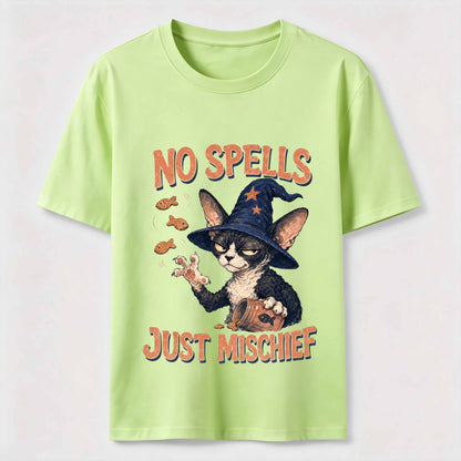 No Spells Just Mischief Cat Tee