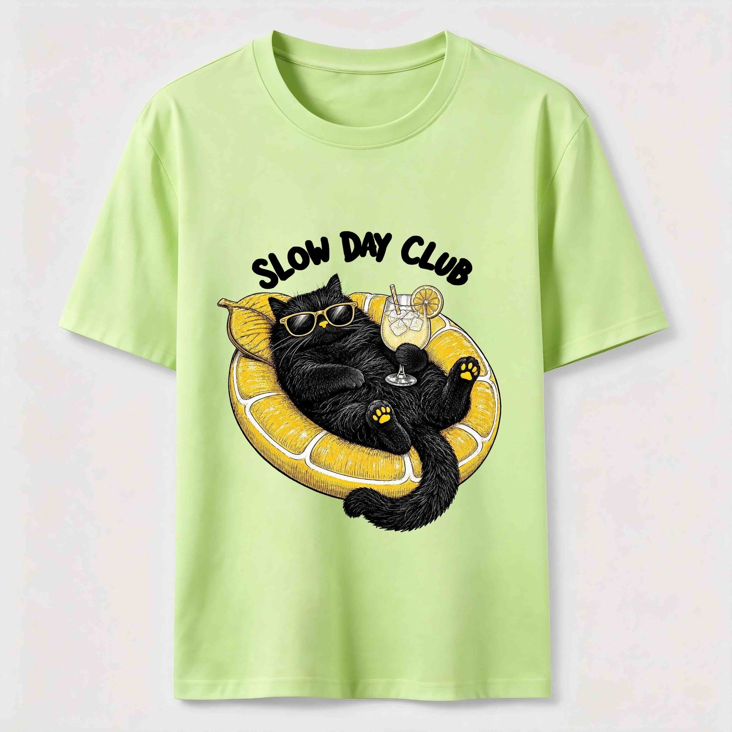 Slow Day Club Black Cat Tee