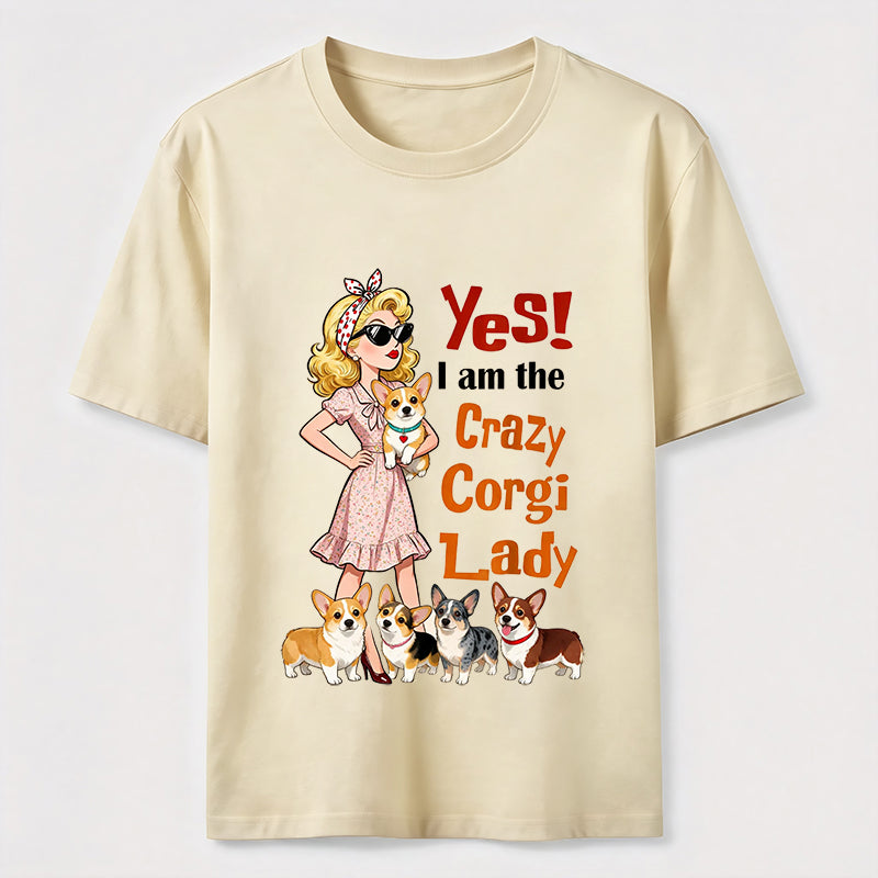 Crazy Corgi Lady Tee