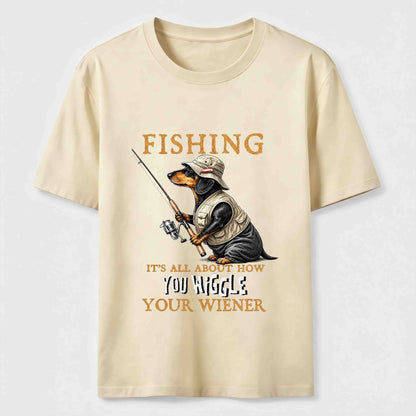 Dachshund Fishing Club Outdoor Wiener Dog Graphic Tee