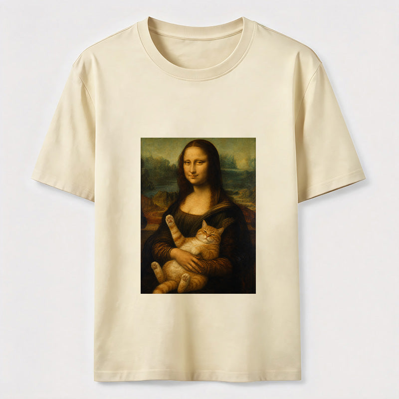 Mona Lisa Cat Lover Tee