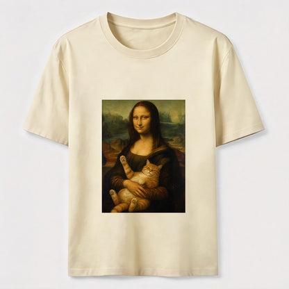 Mona Lisa Cat Lover Tee