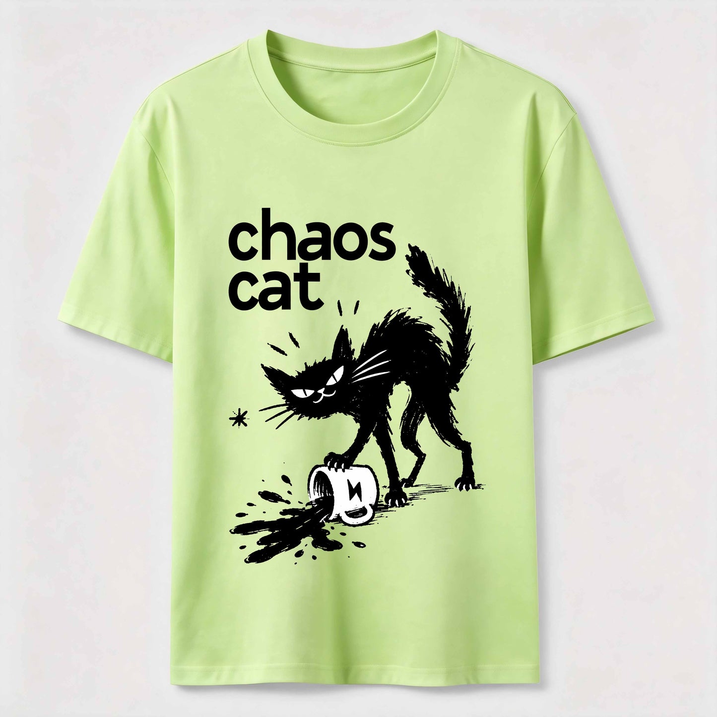 Ink Spill Mischief Cat T-Shirt