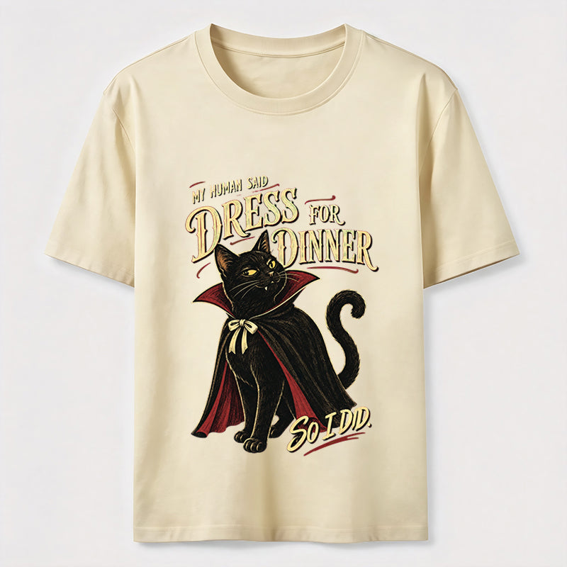 Dress For Dinner Vampire Cat T-Shirt