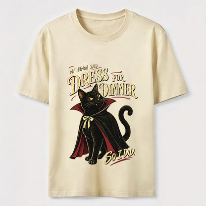 Dress For Dinner Vampire Cat T-Shirt