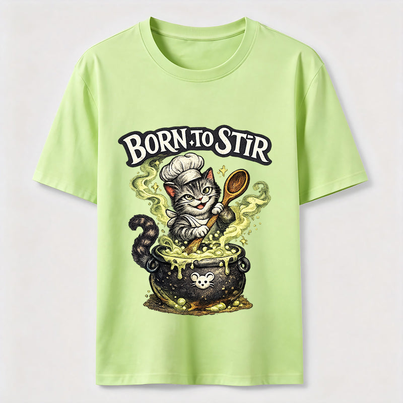 Mischievous Chef Cat Cauldron T-Shirt
