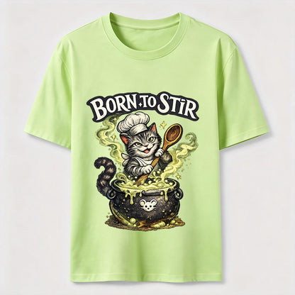 Mischievous Chef Cat Cauldron T-Shirt