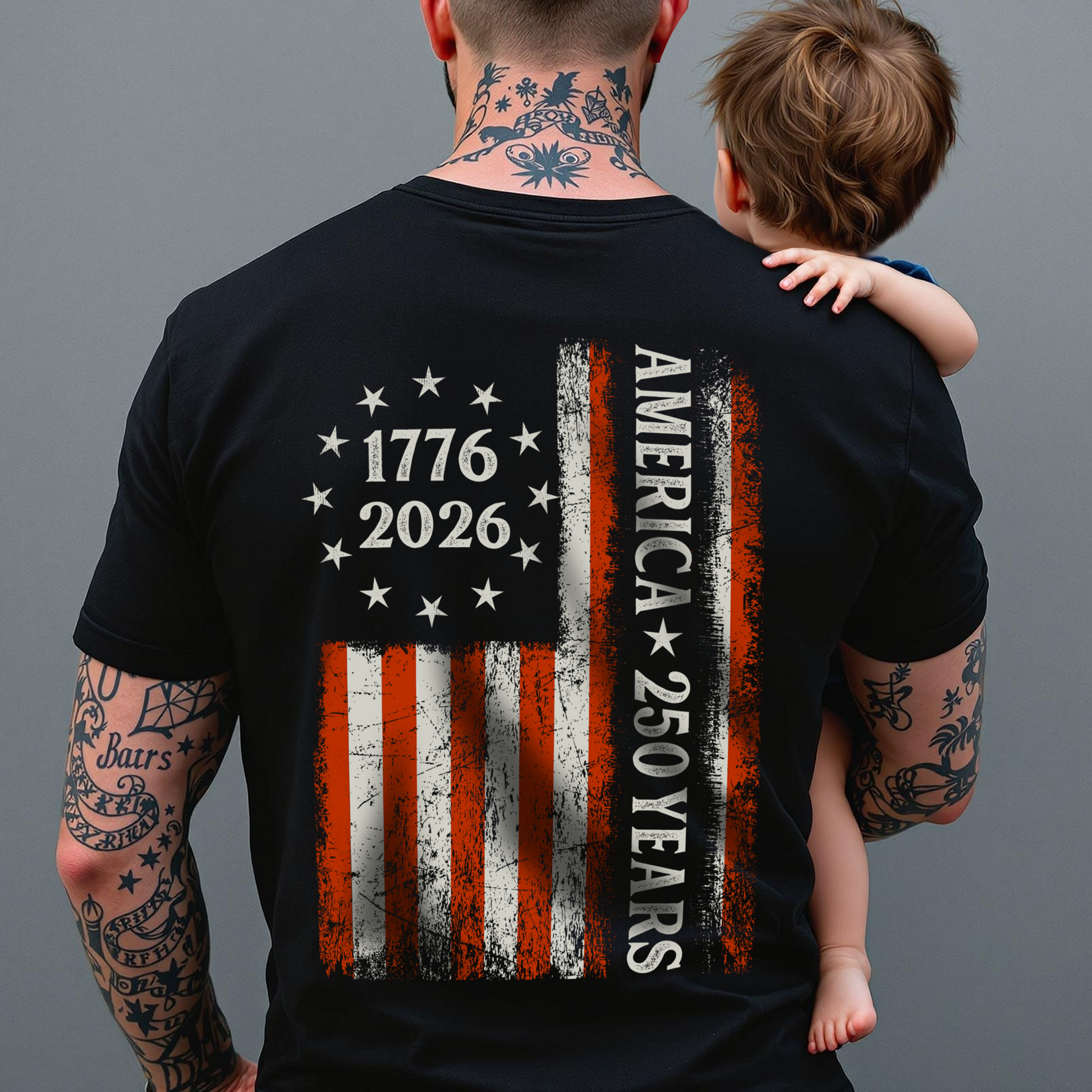 250 Years America Flag 250th Birthday 1776-2026 Dark Shirt HO82 894782