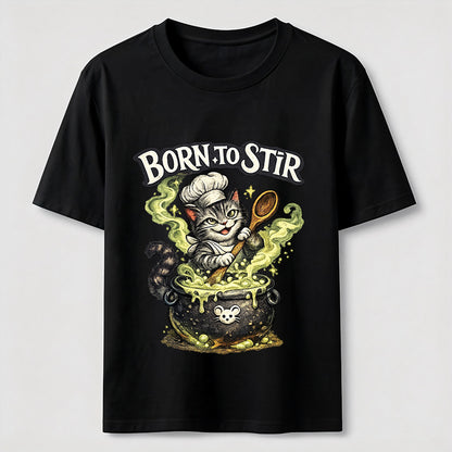 Mischievous Chef Cat Cauldron T-Shirt