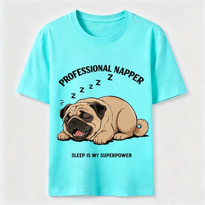 Professional Napper Funny Pug T-Shirt