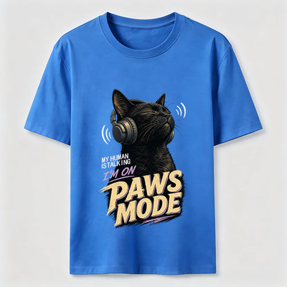 Paws Mode Headphone Cat T-Shirt