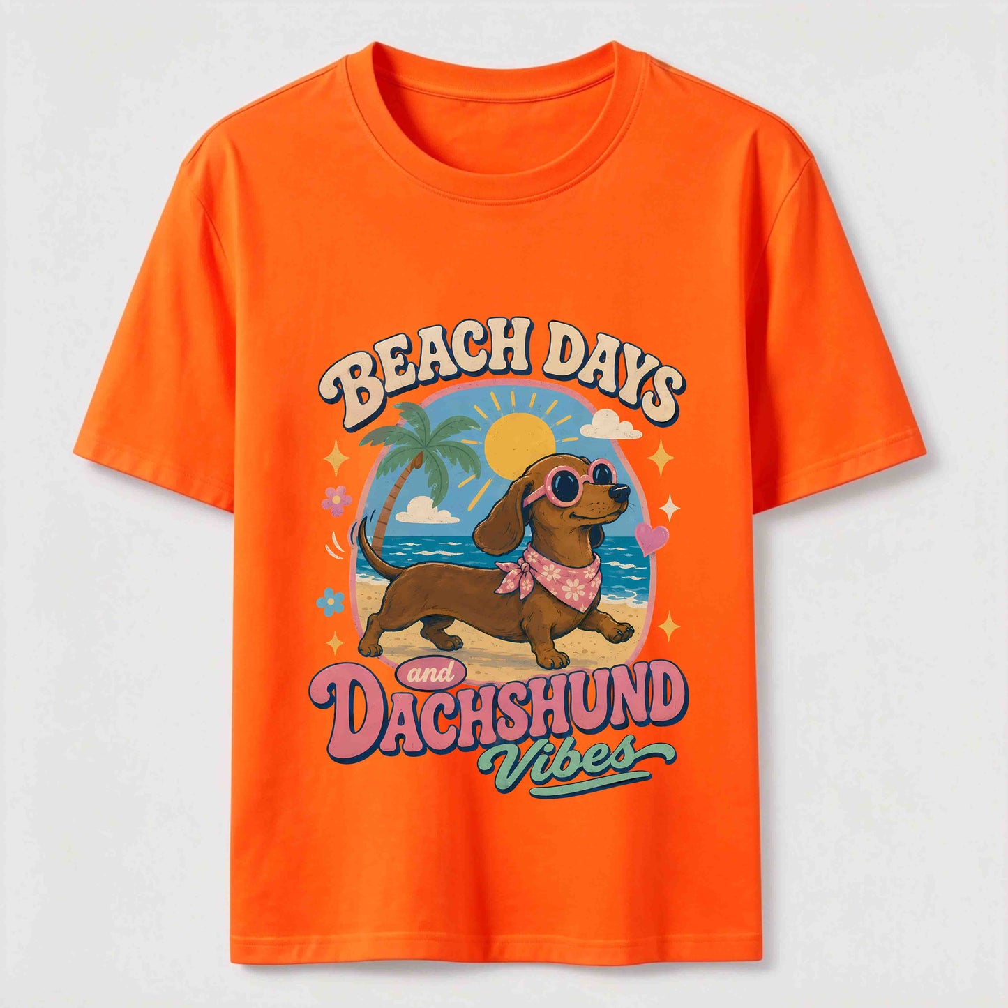 Beach Days Dachshund Vibes Tee